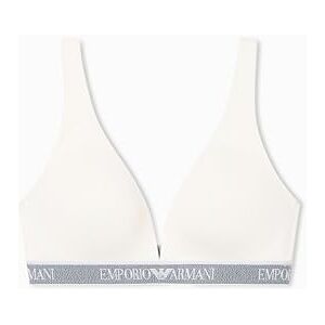EW000436 EMPORIO ARMANI Damski Iconic Logoband Wyściełany Trójkątny Biustonosz Biały XL, biały, XL EW000436 EMPORIO ARMANI Damski Iconic Logoband Wyściełany Trójkątny Biustonosz Biały XL, biały, XL