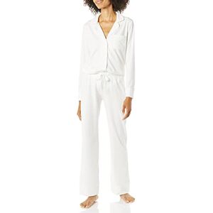 AEWP30115F21-AEM1792-6X Amazon Essentials Women's Zestaw bawełniano-modalowa koszula z długim rękawem i długie spodnie od piżamy (dostępny w wersji Plus Size), Biały, 6XL Duże rozmiary AEWP30115F21-AEM1792-6X Amazon Essentials Women's Zestaw bawełniano-modalowa koszula z długim rękawem i długie spodnie od piżamy (dostępny w wersji Plus Size), Biały, 6XL Duże rozmiary