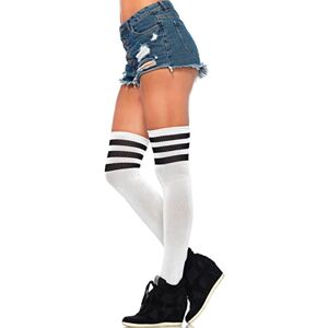 5627X 00808 LEG AVENUE Damskie skarpety sportowe Over The Knee Costume Hosiery, biały czarny, 1X 5627X 00808 LEG AVENUE Damskie skarpety sportowe Over The Knee Costume Hosiery, biały czarny, 1X