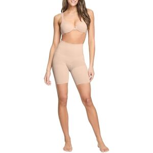 10634R ASSETS by SPANX krótkie bezszwowe szorty modelujące do połowy uda bardzo mocna kompresja kontrola uda i brzucha wygodne i oddychające, Naga, XL 10634R ASSETS by SPANX krótkie bezszwowe szorty modelujące do połowy uda bardzo mocna kompresja kontrola uda i brzucha wygodne i oddychające, Naga, XL