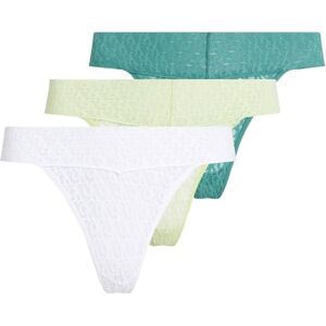 LV00QD5305 CALVIN KLEIN Damskie majtki w kształcie bikini z niskim stanem z koronką, wielokolorowe (White/Highline Green/Lively Teal), M, Multi (White/Highline Green/Lively Teal), m LV00QD5305 CALVIN KLEIN Damskie majtki w kształcie bikini z niskim stanem z koronką, wielokolorowe (White/Highline Green/Lively Teal), M, Multi (White/Highline Green/Lively Teal), m