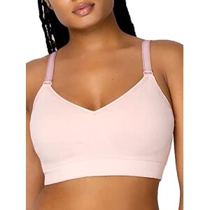 1331 Curvy Couture Damski gładki bezszwowy komfortowy biustonosz bez drutu, różowa, XXL Plus 1331 Curvy Couture Damski gładki bezszwowy komfortowy biustonosz bez drutu, różowa, XXL Plus