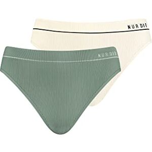 826012 Nur Die Retro Slip 2-pak wielokolorowe sportowe majtki damskie, khaki/offwhite, 36-38 826012 Nur Die Retro Slip 2-pak wielokolorowe sportowe majtki damskie, khaki/offwhite, 36-38