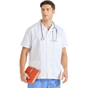 CZ-8165 MISEMIYA Szlafrok Laboratorium Unisex Mundur Sanitarny Szlafrok Lekarze Szlafrok Apteka ref:8165, Biały, M CZ-8165 MISEMIYA Szlafrok Laboratorium Unisex Mundur Sanitarny Szlafrok Lekarze Szlafrok Apteka ref:8165, Biały, M