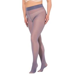 823922 Ulla Popken Damskie duże rozmiary plus size rajstopy Doubleface przezroczysty wygląd, wewnątrz kolor skóry , fioletowy, 50-52 823922 Ulla Popken Damskie duże rozmiary plus size rajstopy Doubleface przezroczysty wygląd, wewnątrz kolor skóry , fioletowy, 50-52