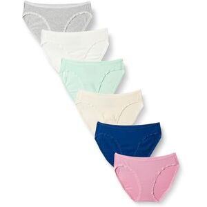 WAE90087FL18_Multicolor, Bright Shades Amazon Essentials Women's Bawełniane majtki bikini (dostępne w wersji Plus Size), Pack of 6, Jednolite kolory/Wielokolorowy, 46 WAE90087FL18_Multicolor, Bright Shades Amazon Essentials Women's Bawełniane majtki bikini (dostępne w wersji Plus Size), Pack of 6, Jednolite kolory/Wielokolorowy, 46
