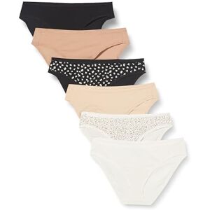 WAE90089FL18-Fall-Small Amazon Essentials Women's Bawełniane majtki bikini (dostępne w wersji Plus Size), Pack of 6, Kwiaty/Wielokolorowy, 40 WAE90089FL18-Fall-Small Amazon Essentials Women's Bawełniane majtki bikini (dostępne w wersji Plus Size), Pack of 6, Kwiaty/Wielokolorowy, 40