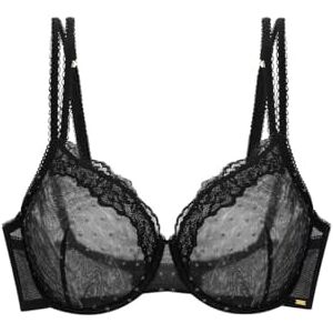 FXWB0122ME035-BK0001 DORINA Origins-Shimmer Dot-Wired_Bra Origins Biustonosz bez fiszbin Błyszcząca siateczka w kropki, koronka, regulowane ramiączka i tył z siateczki Power Mesh, czarny, czarny, 80A FXWB0122ME035-BK0001 DORINA Origins-Shimmer Dot-Wired_Bra Origins Biustonosz bez fiszbin Błyszcząca siateczka w kropki, koronka, regulowane ramiączka i tył z siateczki Power Mesh, czarny, czarny, 80A