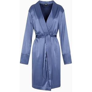 EW001945 Emporio Armani Damska satynowa koronkowa koszula nocna, NIEBIESKI, S EW001945 Emporio Armani Damska satynowa koronkowa koszula nocna, NIEBIESKI, S