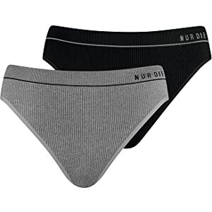 826012 Nur Die Retro Slip 2-pak wielokolorowe sportowe majtki damskie, szary/czarny 826012 Nur Die Retro Slip 2-pak wielokolorowe sportowe majtki damskie, szary/czarny