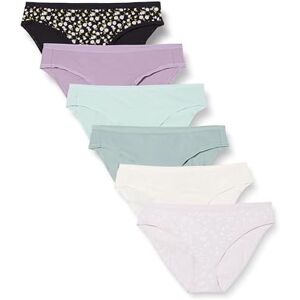 WAE90089FL18-Spring-Large Amazon Essentials Women's Bawełniane majtki bikini (dostępne w wersji Plus Size), Pack of 6, Drobne kwiatki/Kropki/Wielokolorowy, 44 WAE90089FL18-Spring-Large Amazon Essentials Women's Bawełniane majtki bikini (dostępne w wersji Plus Size), Pack of 6, Drobne kwiatki/Kropki/Wielokolorowy, 44