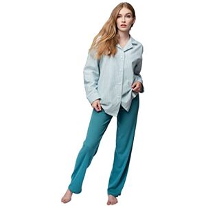 G205 greenjama Damska koszula piżamowa, certyfikat GOTS, Topaz, 40 G205 greenjama Damska koszula piżamowa, certyfikat GOTS, Topaz, 40