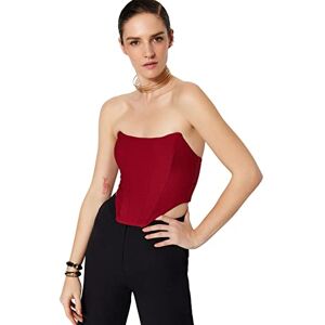 TPRSS21BS0032 Trendyol Burgundy Strapless Bustier Koronka Kobieta, Burgundy, 34 TPRSS21BS0032 Trendyol Burgundy Strapless Bustier Koronka Kobieta, Burgundy, 34