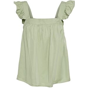 10283819 Prawdziwa Moda Vmharper SL Frill Short Top Kobiety Szlafrok, Reseda, S 10283819 Prawdziwa Moda Vmharper SL Frill Short Top Kobiety Szlafrok, Reseda, S