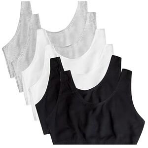 9012A Fruit of the Loom Built-up Sports Bra Built-Up Tank Style Sports Bra, 6 par (6 sztuk), czarny/biały/szary (Heather Grey), 44 9012A Fruit of the Loom Built-up Sports Bra Built-Up Tank Style Sports Bra, 6 par (6 sztuk), czarny/biały/szary (Heather Grey), 44