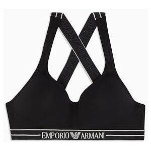 EW000447AF10881UC001S EMPORIO ARMANI Damski codzienny bawełniany usztywniany trójkątny biustonosz czarny S, Czarny, S EW000447AF10881UC001S EMPORIO ARMANI Damski codzienny bawełniany usztywniany trójkątny biustonosz czarny S, Czarny, S