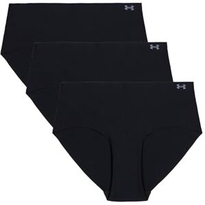 UUSHJ155-001 Under Armour Womens 3-Pack Pure Stretch No Show Hipster Underwear, All-Day Comfort & Ultra-Soft Fit, Black UUSHJ155-001 Under Armour Womens 3-Pack Pure Stretch No Show Hipster Underwear, All-Day Comfort & Ultra-Soft Fit, Black