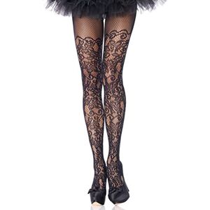 9954Q07001 Leg Avenue Rajstopy z siatki kwiatowej plus size, czarne 9954Q07001 Leg Avenue Rajstopy z siatki kwiatowej plus size, czarne
