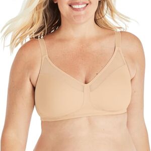 4697 Playtex Damski biustonosz bez fiszbin, 18 Hour Plus-Size, , typu T-shirt, zmniejszający biust, efekt wygładzający, CIELISTY, 80C 4697 Playtex Damski biustonosz bez fiszbin, 18 Hour Plus-Size, , typu T-shirt, zmniejszający biust, efekt wygładzający, CIELISTY, 80C