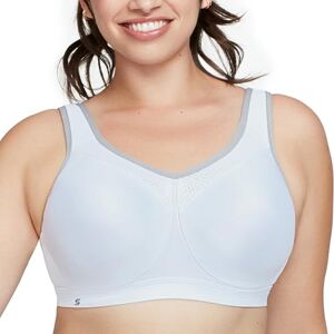 9066WHT42C Glamorise Biustonosz sportowy Wonderwire Full Figure Plus Size High Impact #9066, Biały/szary, 95C 9066WHT42C Glamorise Biustonosz sportowy Wonderwire Full Figure Plus Size High Impact #9066, Biały/szary, 95C