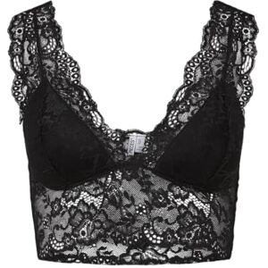 17096003-Black PIECES Pclina koronkowy biustonosz top noos, czarny, XS 17096003-Black PIECES Pclina koronkowy biustonosz top noos, czarny, XS