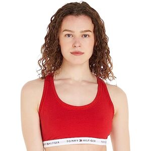 UW0UW04002 Tommy Hilfiger Damski biustonosz bez podszewki Bralette Curve, Podstawowy czerwony, XL UW0UW04002 Tommy Hilfiger Damski biustonosz bez podszewki Bralette Curve, Podstawowy czerwony, XL