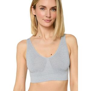 836012 Nur Die Damski komfort Bh Gorset Nahtlos Ohne Bügel Bügelloser Biustonosz Schlaf Bralette mit Breiten Trägern Seamless Damen Mädchen, Półprzezroczyste cale, Szary (szara mieszanka), 40-42 836012 Nur Die Damski komfort Bh Gorset Nahtlos Ohne Bügel Bügelloser Biustonosz Schlaf Bralette mit Breiten Trägern Seamless Damen Mädchen, Półprzezroczyste cale, Szary (szara mieszanka), 40-42