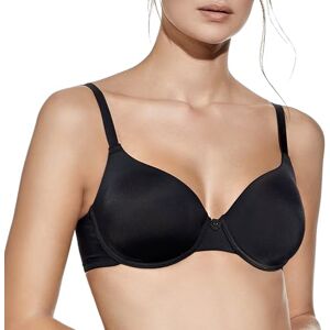 AURORA_-ES 95C Selene, Damski biustonosz z fiszbinami i wyściełanymi miseczkami, z miękkiej tkaniny, kolekcja Aurora, Czarny (Black), 95C AURORA_-ES 95C Selene, Damski biustonosz z fiszbinami i wyściełanymi miseczkami, z miękkiej tkaniny, kolekcja Aurora, Czarny (Black), 95C
