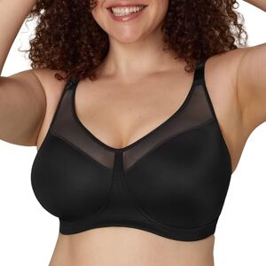 4697 Playtex Damski biustonosz bez fiszbin, 18 Hour Plus-Size, , typu T-shirt, zmniejszający biust, efekt wygładzający, Czarny, 100F 4697 Playtex Damski biustonosz bez fiszbin, 18 Hour Plus-Size, , typu T-shirt, zmniejszający biust, efekt wygładzający, Czarny, 100F