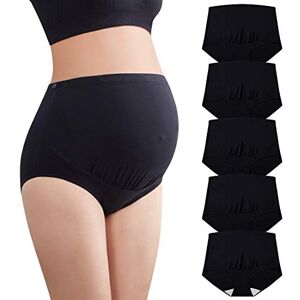 Mama Cotton Damskie majtki ciążowe z wysokim stanem, pełne pokrycie, bielizna ciążowa, wielopak (rozm. S-4XL), XL Mama Cotton Damskie majtki ciążowe z wysokim stanem, pełne pokrycie, bielizna ciążowa, wielopak (rozm. S-4XL), XL