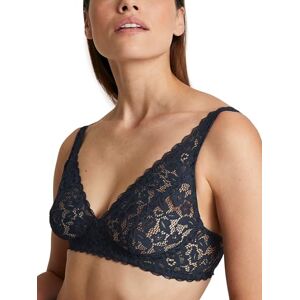 3556 CALIDA Natural Comfort Lace biustonosz koronkowy bez fiszbin damski, ciemnoniebieski, 75B 3556 CALIDA Natural Comfort Lace biustonosz koronkowy bez fiszbin damski, ciemnoniebieski, 75B