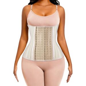 Ecowalson-LB ECOWALSON Trener talii dla kobiet gorset Cincher Body Shaper trymer do pasa ze stalowym przedłużaczem kości, E-beżowy (25 stalowych kości wysokość: 24 cm), M Ecowalson-LB ECOWALSON Trener talii dla kobiet gorset Cincher Body Shaper trymer do pasa ze stalowym przedłużaczem kości, E-beżowy (25 stalowych kości wysokość: 24 cm), M