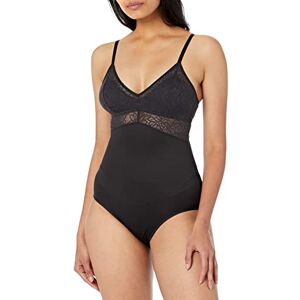 DMS097 Maidenform Damskie, skromne, mocna kontrola brzucha, bezprzewodowe body modelujące, czarna koronka, S, Czarna koronka, S DMS097 Maidenform Damskie, skromne, mocna kontrola brzucha, bezprzewodowe body modelujące, czarna koronka, S, Czarna koronka, S