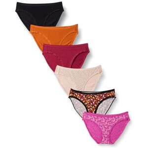 WAE90087FL18_Multicolor, Floral Dots Amazon Essentials Women's Bawełniane majtki bikini (dostępne w wersji Plus Size), Pack of 6, Kropki/Kwiaty/Wielokolorowy, 46 WAE90087FL18_Multicolor, Floral Dots Amazon Essentials Women's Bawełniane majtki bikini (dostępne w wersji Plus Size), Pack of 6, Kropki/Kwiaty/Wielokolorowy, 46