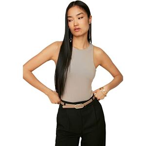 TWOSS20BD0044 Trendyol Knitted Body with Dark Studs Koszula damska Mink Color, XS, Kolor Mink, XS TWOSS20BD0044 Trendyol Knitted Body with Dark Studs Koszula damska Mink Color, XS, Kolor Mink, XS