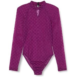 235W2125 KARL LAGERFELD Women's Kl Monogram Flock Ls Body Bodysuit, Phlox, Regular, Phlox, jeden rozmiar 235W2125 KARL LAGERFELD Women's Kl Monogram Flock Ls Body Bodysuit, Phlox, Regular, Phlox, jeden rozmiar