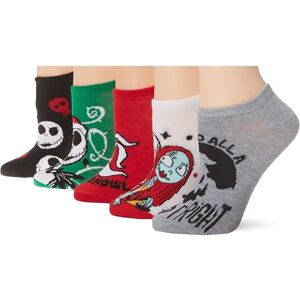 881013-300HP-9-11 Disney Women's Nightmare Before Christmas Holiday 5 Pack No Show Socks 881013-300HP-9-11 Disney Women's Nightmare Before Christmas Holiday 5 Pack No Show Socks