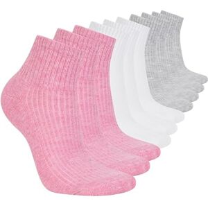 S601582 Skechers Damskie skarpetki, 10 par, Cushioned Quarter Crew, Pink Heather Multi, rozmiar 42-44,5 EU, Pink Heather Multi, 42-44.5 EU S601582 Skechers Damskie skarpetki, 10 par, Cushioned Quarter Crew, Pink Heather Multi, rozmiar 42-44,5 EU, Pink Heather Multi, 42-44.5 EU