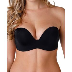 W032D Wonderbra Damski biustonosz bez ramiączek, Czarny, 90D W032D Wonderbra Damski biustonosz bez ramiączek, Czarny, 90D
