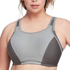 9167GRY32B Glamorise Damski biustonosz sportowy Full Figure Elite Performance regulowany Wonderwire #9167, Szary, 70B 9167GRY32B Glamorise Damski biustonosz sportowy Full Figure Elite Performance regulowany Wonderwire #9167, Szary, 70B