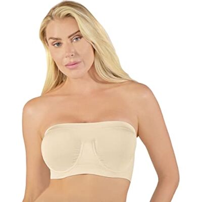9685-LTN-L Rhonda Shear Ahh Angel Bezszwowy biustonosz bandeau, L 9685-LTN-L Rhonda Shear Ahh Angel Bezszwowy biustonosz bandeau, L