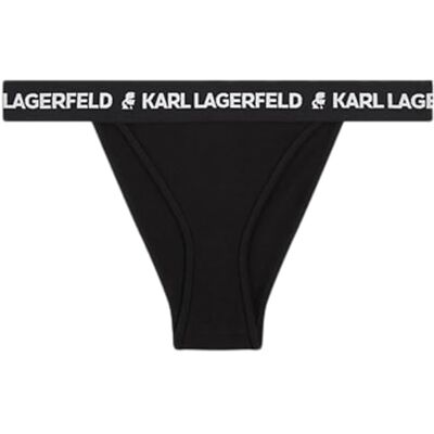 A1W47011 Karl Lagerfeld B.V Damskie majtki z logo brazylijskie, czarny, L A1W47011 Karl Lagerfeld B.V Damskie majtki z logo brazylijskie, czarny, L