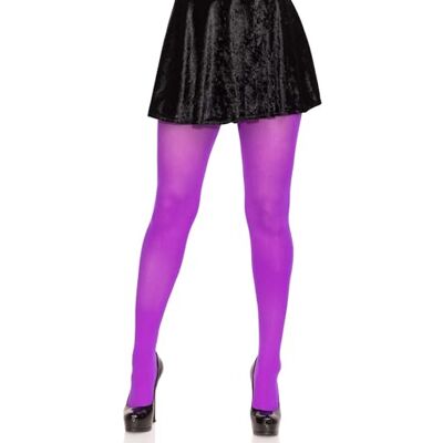 Leg Avenue 7666Q07053 Nylon Plus Size Spandex Rajstopy Fioletowe, 1X Leg Avenue 7666Q07053 Nylon Plus Size Spandex Rajstopy Fioletowe, 1X