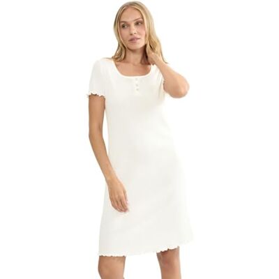 10227255 Triumph Women's Mix & Match NDK Pointelle Nightgown, Silk White, 38 (DE) 10227255 Triumph Women's Mix & Match NDK Pointelle Nightgown, Silk White, 38 (DE)