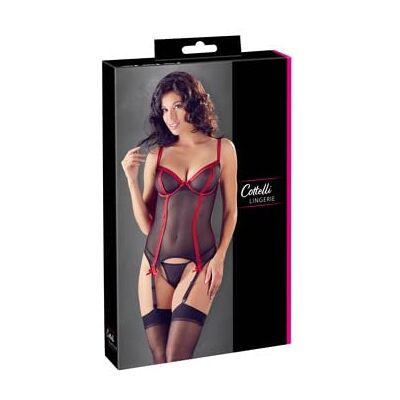 26327801231 Cottelli LINGERIE Dzianina z Podwiązki i Rio 75B/S Bielizna, Czarny/Czerwony, Damski, Czarny/Czerwony, 75B/S 26327801231 Cottelli LINGERIE Dzianina z Podwiązki i Rio 75B/S Bielizna, Czarny/Czerwony, Damski, Czarny/Czerwony, 75B/S