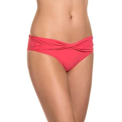 650013-37030 Short Stories Damskie majtki bikini Swim with Foldover, Czerwony (Calypso Coral 37030), 40 650013-37030 Short Stories Damskie majtki bikini Swim with Foldover, Czerwony (Calypso Coral 37030), 40