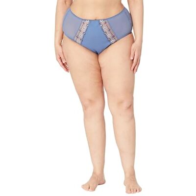 EL8906 Elomi Damskie majtki Matilda w rozmiarze plus size, Dżinsowa stokrotka, 3X-Large Plus EL8906 Elomi Damskie majtki Matilda w rozmiarze plus size, Dżinsowa stokrotka, 3X-Large Plus