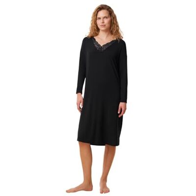 10221120 Triumph Women's Timeless Sensuality NDK LSL Nightgown, Black, 46, czarny, 46 10221120 Triumph Women's Timeless Sensuality NDK LSL Nightgown, Black, 46, czarny, 46