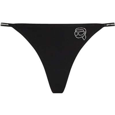 B1W47002 Karl Lagerfeld B.V Damskie majtki Karl Lagerfeld, Ikon Rhinestone Thong Panties, czarny, XS B1W47002 Karl Lagerfeld B.V Damskie majtki Karl Lagerfeld, Ikon Rhinestone Thong Panties, czarny, XS
