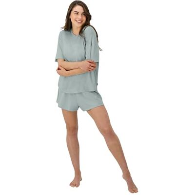 HLA202 Hanes Women's Originals 2 Piece Lounge, Comfywear Supersoft Boxy T-Shirt & Sleep Shorts Loungewear Set, Soft Celadon/Soft Celadon, Medium HLA202 Hanes Women's Originals 2 Piece Lounge, Comfywear Supersoft Boxy T-Shirt & Sleep Shorts Loungewear Set, Soft Celadon/Soft Celadon, Medium